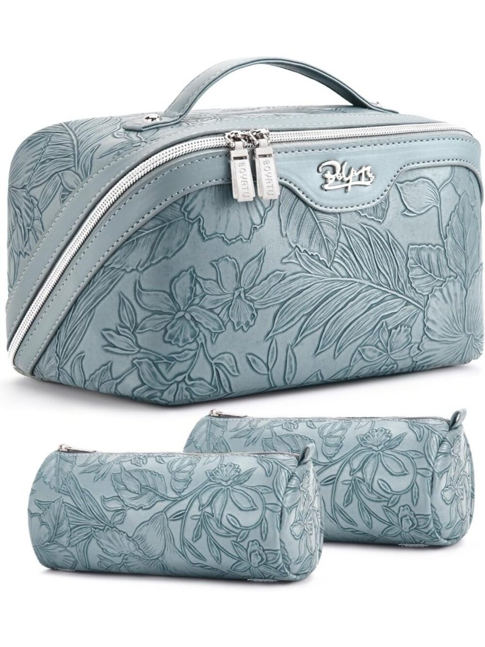 Floral Travel Makeup Organizer Bag | Cosmetic Storage Case for Beauty Essentials